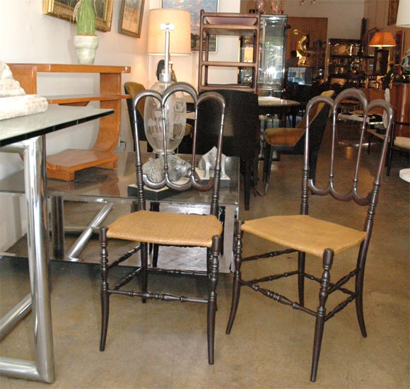 Italian Pair of chiavari chairs