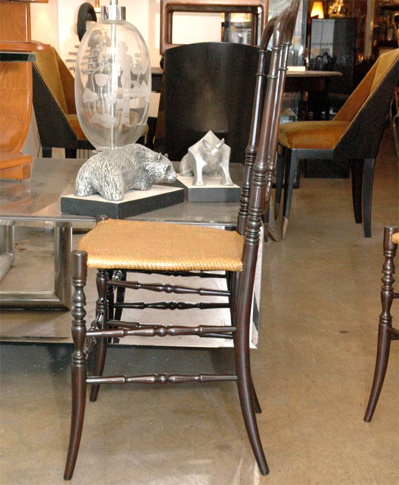 Wood Pair of chiavari chairs