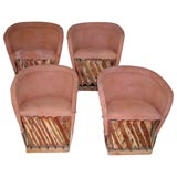 LEATHER BARREL CHAIRS