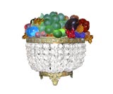 Beaded Glass Lighted Fruit Basket - SALE