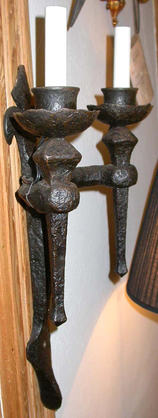Iron Fleur-de-lis Sconces