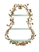 Iron Gilt Hanging Shelf Unit