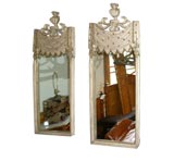 Carved Painted Swag Mirrors