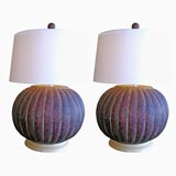 Pair of Large Murano Glass Mosaic Lamps