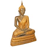 Siamese Gilt Bronze Seated Buddha, 19th century