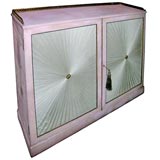 Two Door Pink Shagreen Cabinet by Maitland-Smith