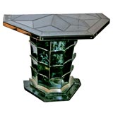 Blue Black Opaline Glass Palm Form Console by Gerard Mille