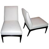 Pair of Mahogany Slipper Chairs by Paul McCobb