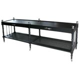Baker Neoclassical Ebonized Console Table Vintage Baker Neoclassical Ebonized Console Table