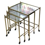 Solid Brass nesting tables from Doris Dessauer