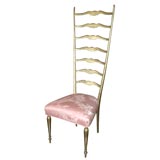 Gilded Ladder-back Chair by Gio Ponti