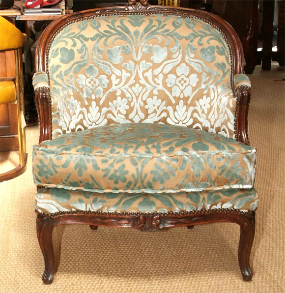 Louis XV walnut armchair