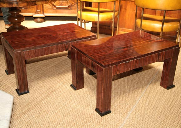 Art Deco brazilian rosewood pair of tables