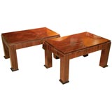 Art Deco brazilian rosewood pair of tables