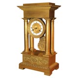 A Louis-Philippe Gilt-Bronze Portico Clock