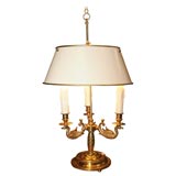 A 19th Century French Empire Style Gilt-Brass Bouillotte Lamp