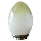 Fabulous 60's French White Glass Egg Lamp