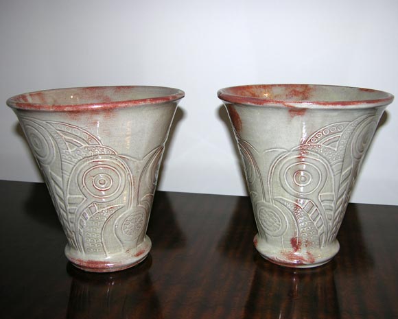 20th Century Pair of Ceramic Vases  Finland