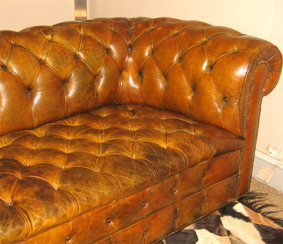 1920 Leather Chesterfield Sofa For Sale at 1stDibs