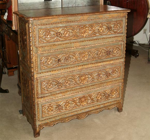 Spanish Colonial Painted Commode