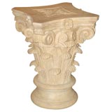 Pair of Marble Corinthian Capitals