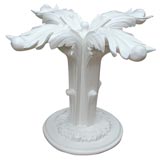 White Lacquer Pedestal Table base after Dorothy Draper