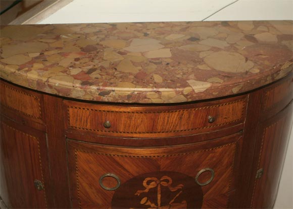 French Louis XVI-Style Demi - Lune Commode