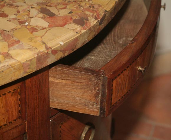 Inlay Louis XVI-Style Demi - Lune Commode