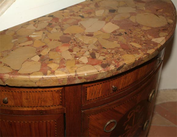 Louis XVI-Style Demi - Lune Commode In Excellent Condition In San Francisco, CA