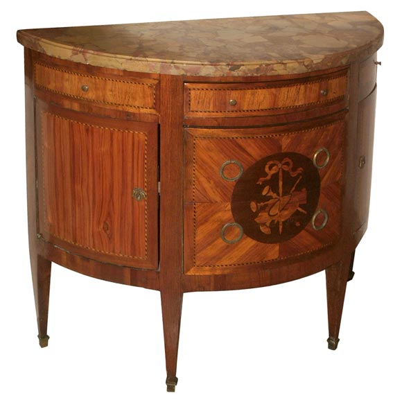 Louis XVI-Style Demi - Lune Commode
