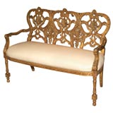 Portuguese  Settee with gilded finish