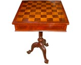 Mahogany Pedestal Game Table