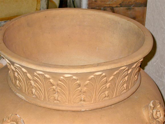 19th Century 19th century terracotta urn signed Gallway For Sale