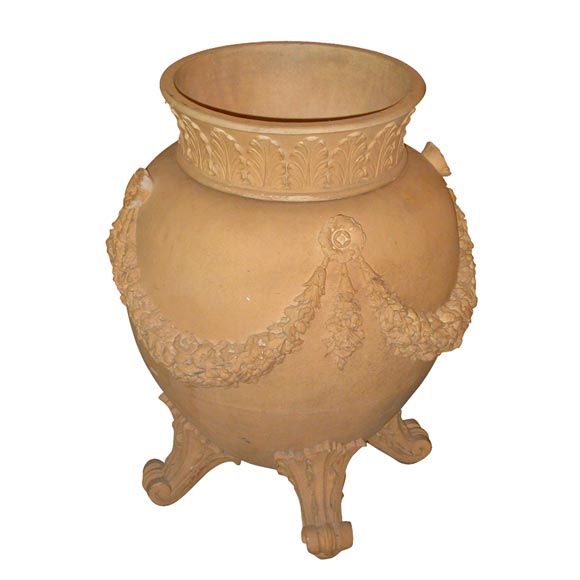 19th century terracotta urn signed Gallway For Sale