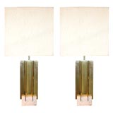 Pair of Brass Table Lamps