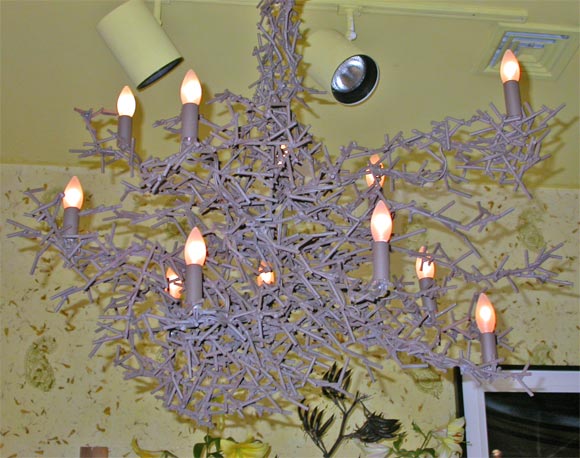 American Asymetrical Tangled  Branches Chandelier For Sale