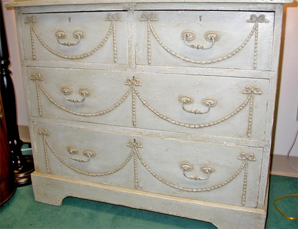 Painted Chest Of Drawers with Mirror
