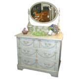 Painted Chest Of Drawers with Mirror