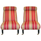 Pair of Napoleon III Chauffeuses