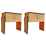 Italian 50s Parchment & Pallisander Nightstands