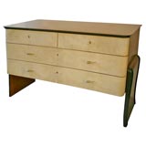 Vintage Italian 50s Parchment & Pallisander Commode