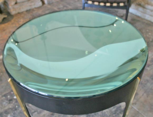 Eccola's Custom Iron Magnifying Lens Coffee Table at 1stDibs