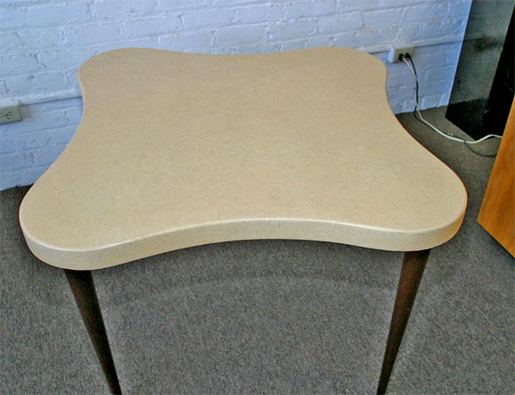 American free form cork top table designed by Paul Frankl