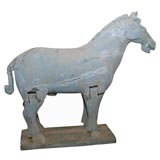 Antique C 1850 Carved Wood Horse