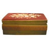 Huge Antique Needlepoint made into Ottoman Huge Used Needlepoint made into Ottoman