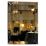 Hollywood Mirror with Reverse Etched Design