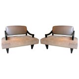 Pair of lounge Chairs by James Mont