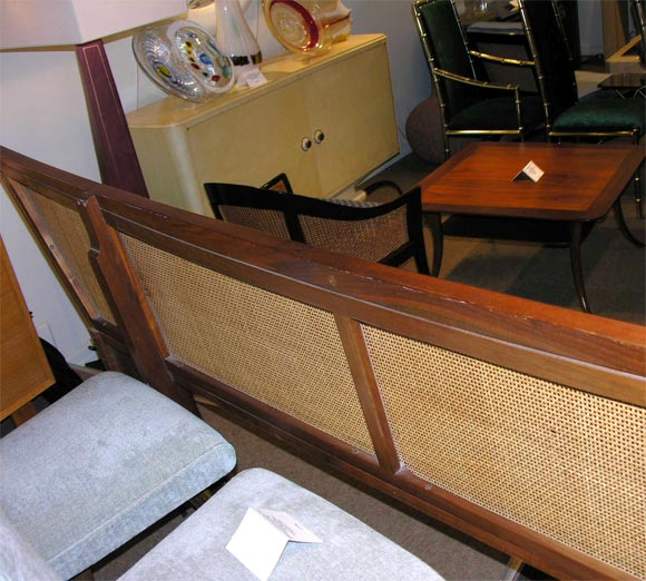 King-sized Headboard in Walnut with Caning by George Nakashima 1