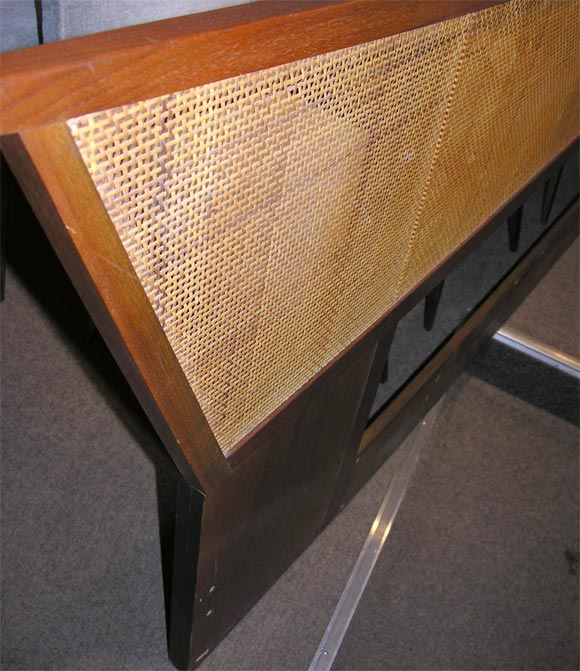 King-sized Headboard in Walnut with Caning by George Nakashima 2