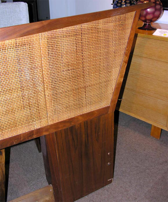 King-sized Headboard in Walnut with Caning by George Nakashima 3